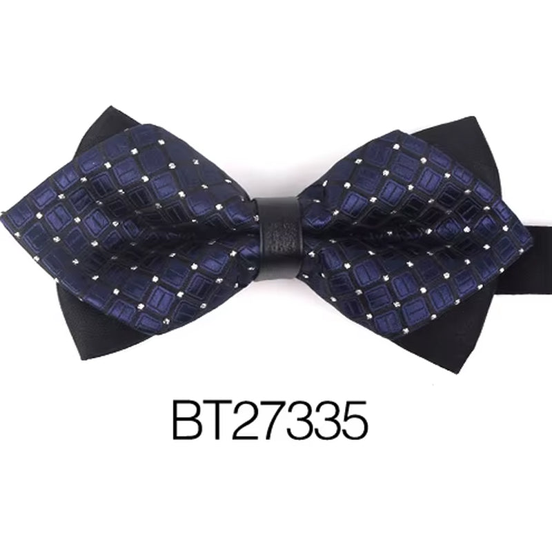 Pointed Bow Ties for Men Women Shirts Classic Men'S Bow Tie Business Wedding Bowknot Adult Solid Bowties Butterfly Suits Tie