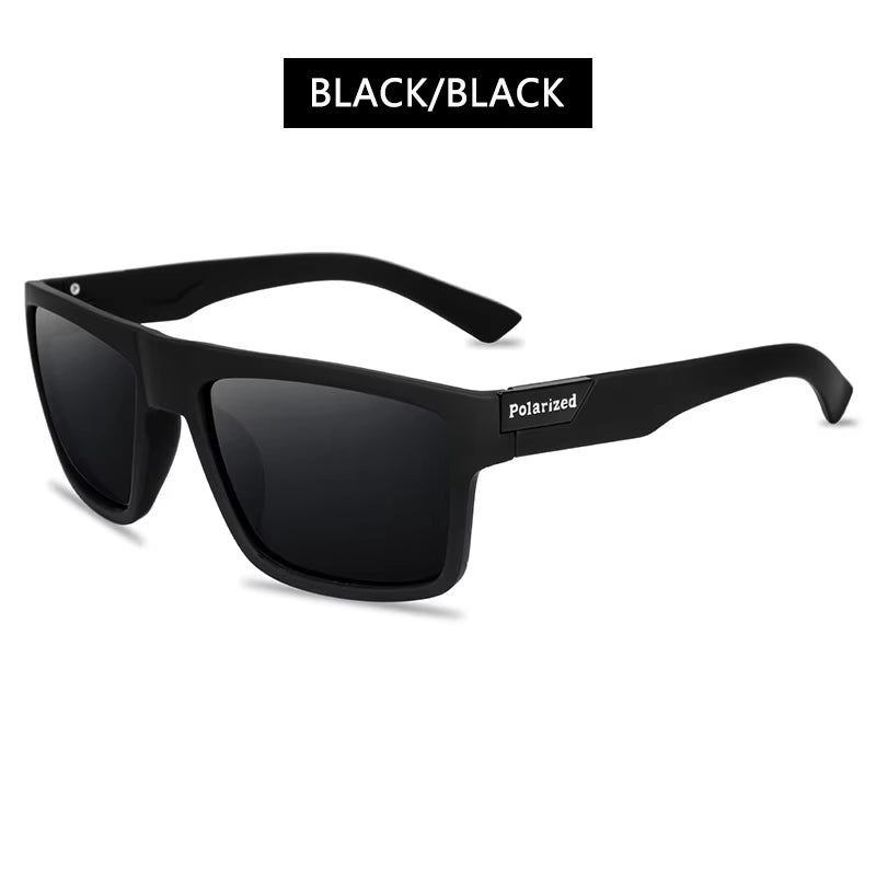 Fashion Black Polarized Sunglasses Men Women Classic Square Male Sun Glasses Stylish Outdoor Driving Fishing Sports Shades UV400