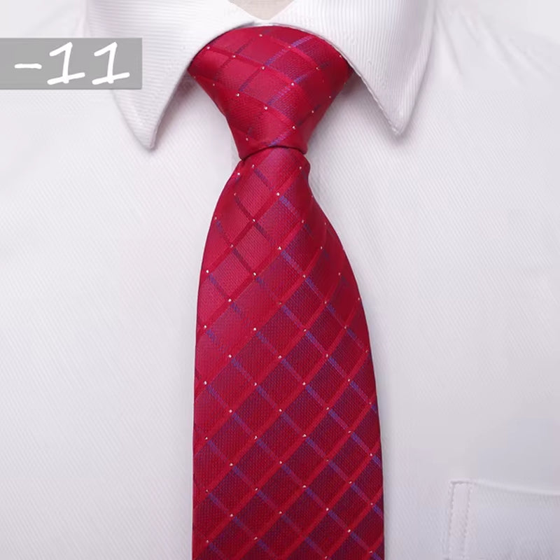 Classic Men Business Formal Wedding Tie 8Cm Stripe Neck Tie Fashion Shirt Dress Accessories