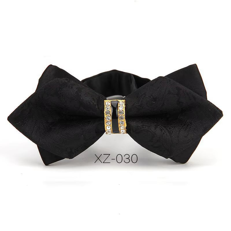 Luxury Boutique Fashion Metal Bow Ties for Men Bowtie Women Wedding Party Butterfly Bowties Gravata Slim Blue Burgundy