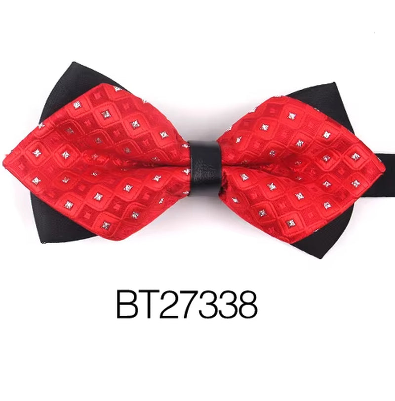 Pointed Bow Ties for Men Women Shirts Classic Men'S Bow Tie Business Wedding Bowknot Adult Solid Bowties Butterfly Suits Tie