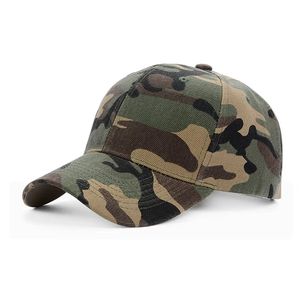 Baseball Cap Outdoor Sport Caps Leisure Army Camo Hat Sunscreen Duck Tongue Hat Snapback Caps Men'S and Women'S Camouflage Caps