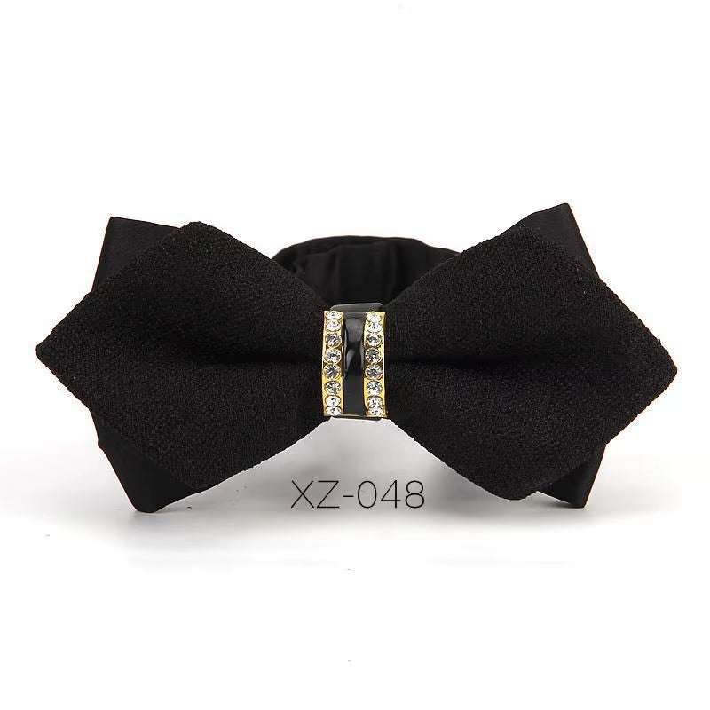 Luxury Boutique Fashion Metal Bow Ties for Men Bowtie Women Wedding Party Butterfly Bowties Gravata Slim Blue Burgundy