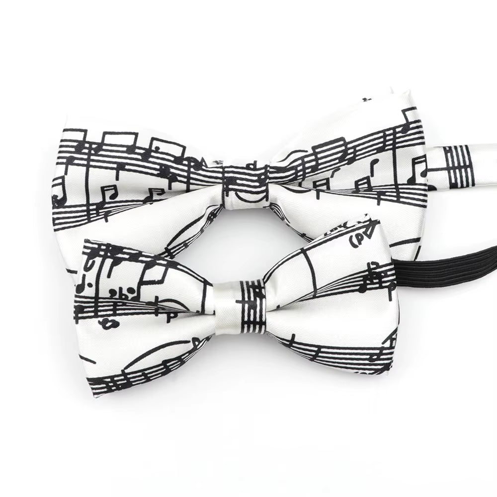 Music Note Parent-Child Bowtie Set Piano Stave Guitar Plaid Family Butterfly Party Dinner Wedding Design Cute Bow Tie Accessory