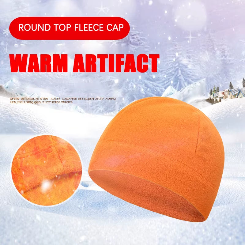 Warm Army Hat Winter Soft Men Beanie Ski Cycling Skin-Friendly Tactical Anti-Static Hiking Thermal Fleece Running Windproof Cap