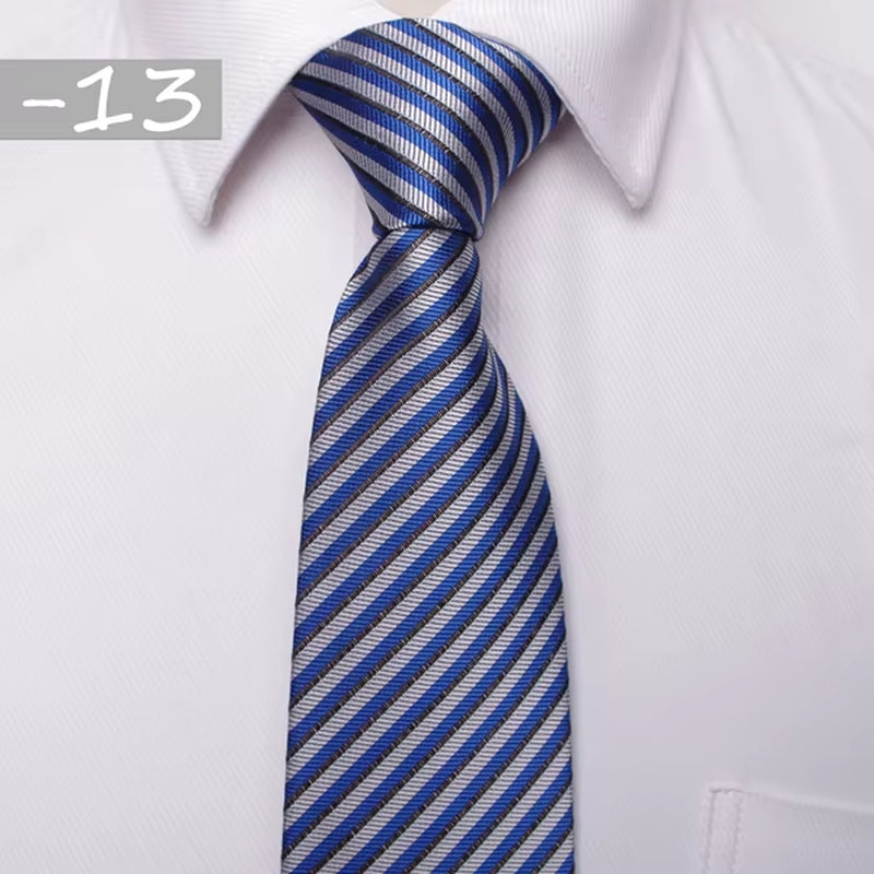 Classic Men Business Formal Wedding Tie 8Cm Stripe Neck Tie Fashion Shirt Dress Accessories