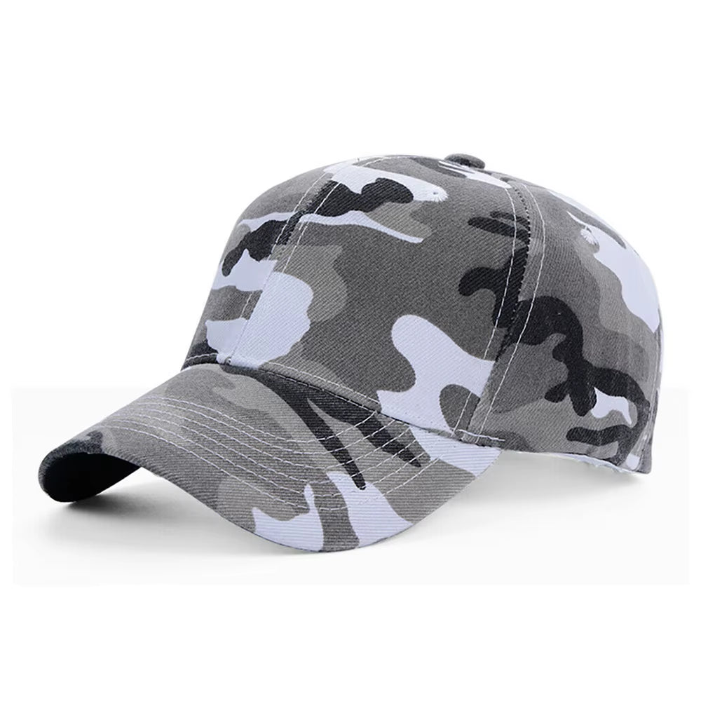 Baseball Cap Outdoor Sport Caps Leisure Army Camo Hat Sunscreen Duck Tongue Hat Snapback Caps Men'S and Women'S Camouflage Caps