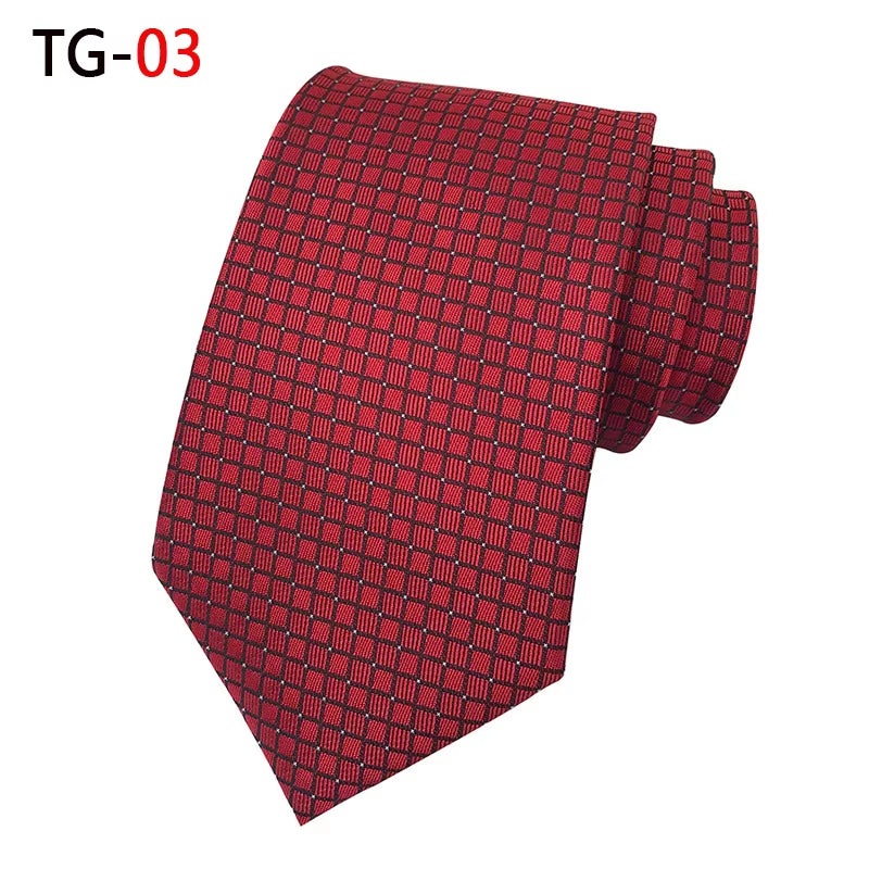 New 8Cm Striped Dark Tie Business Casual Silk Luxury Mens Neck Ties Wedding Party Neck Tie Formal Dress Neck Tie