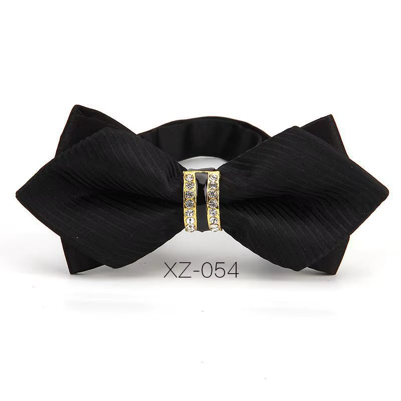 Luxury Boutique Fashion Metal Bow Ties for Men Bowtie Women Wedding Party Butterfly Bowties Gravata Slim Blue Burgundy