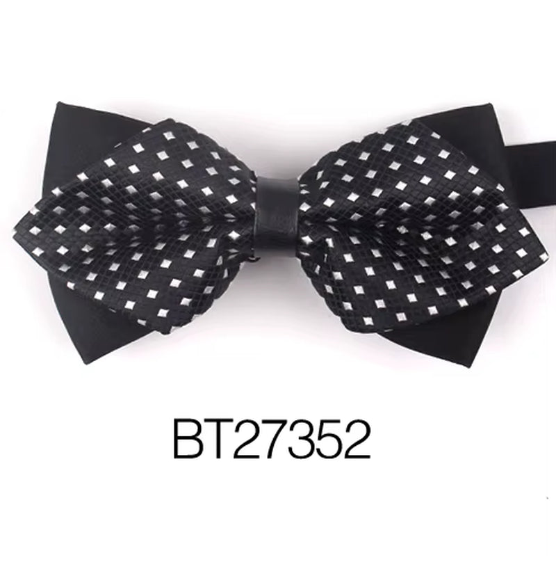 Pointed Bow Ties for Men Women Shirts Classic Men'S Bow Tie Business Wedding Bowknot Adult Solid Bowties Butterfly Suits Tie