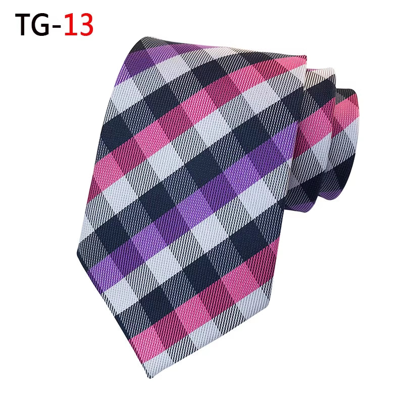 New 8Cm Striped Dark Tie Business Casual Silk Luxury Mens Neck Ties Wedding Party Neck Tie Formal Dress Neck Tie