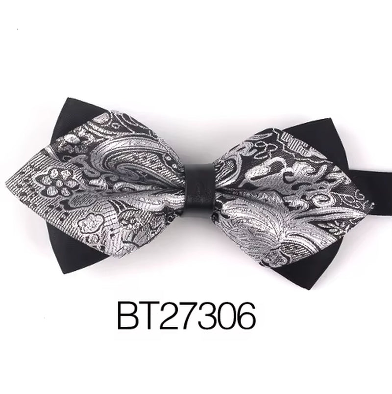 Pointed Bow Ties for Men Women Shirts Classic Men'S Bow Tie Business Wedding Bowknot Adult Solid Bowties Butterfly Suits Tie