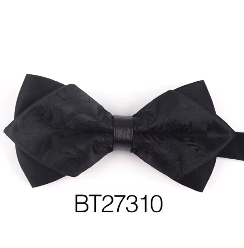 Pointed Bow Ties for Men Women Shirts Classic Men'S Bow Tie Business Wedding Bowknot Adult Solid Bowties Butterfly Suits Tie