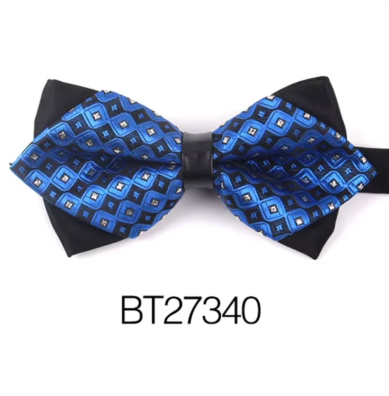 Pointed Bow Ties for Men Women Shirts Classic Men'S Bow Tie Business Wedding Bowknot Adult Solid Bowties Butterfly Suits Tie