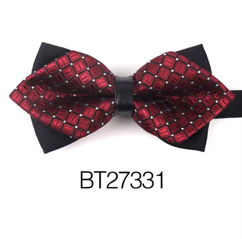 Pointed Bow Ties for Men Women Shirts Classic Men'S Bow Tie Business Wedding Bowknot Adult Solid Bowties Butterfly Suits Tie