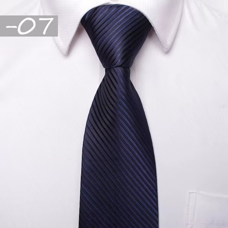 Classic Men Business Formal Wedding Tie 8Cm Stripe Neck Tie Fashion Shirt Dress Accessories