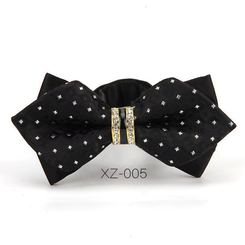 Luxury Boutique Fashion Metal Bow Ties for Men Bowtie Women Wedding Party Butterfly Bowties Gravata Slim Blue Burgundy