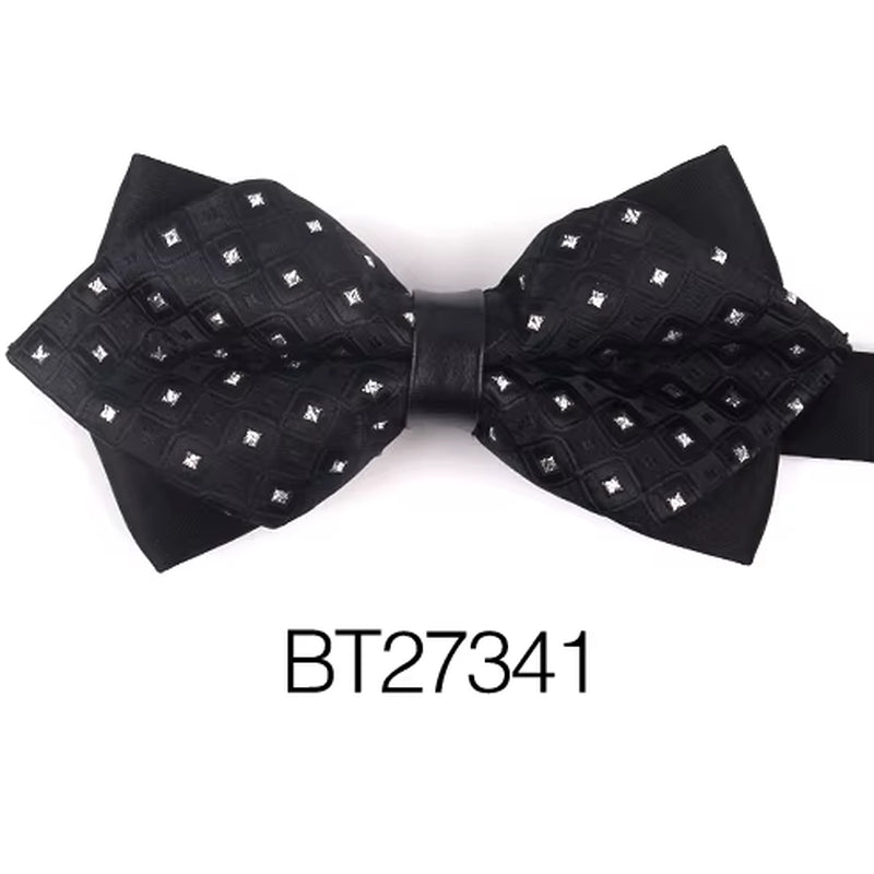 Pointed Bow Ties for Men Women Shirts Classic Men'S Bow Tie Business Wedding Bowknot Adult Solid Bowties Butterfly Suits Tie