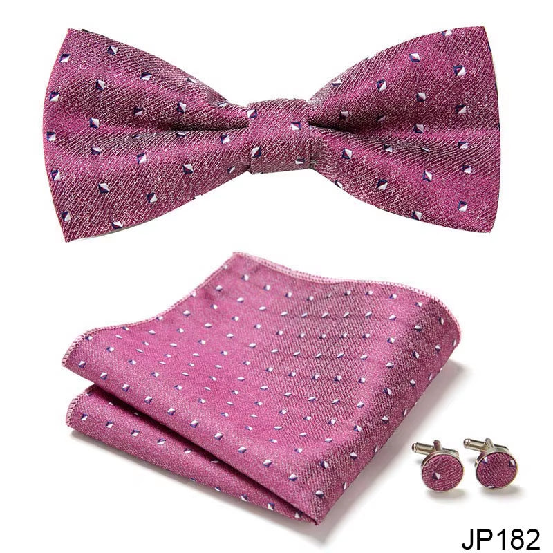 Slim Tie Set Men Bow Tie and Pocket Square Bowtie Necktie Cravate Handkerchief Man Corbatas Hombre Pajarita Fit Wedding