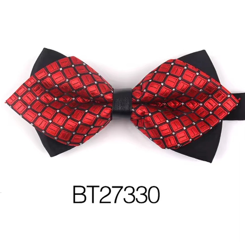 Pointed Bow Ties for Men Women Shirts Classic Men'S Bow Tie Business Wedding Bowknot Adult Solid Bowties Butterfly Suits Tie