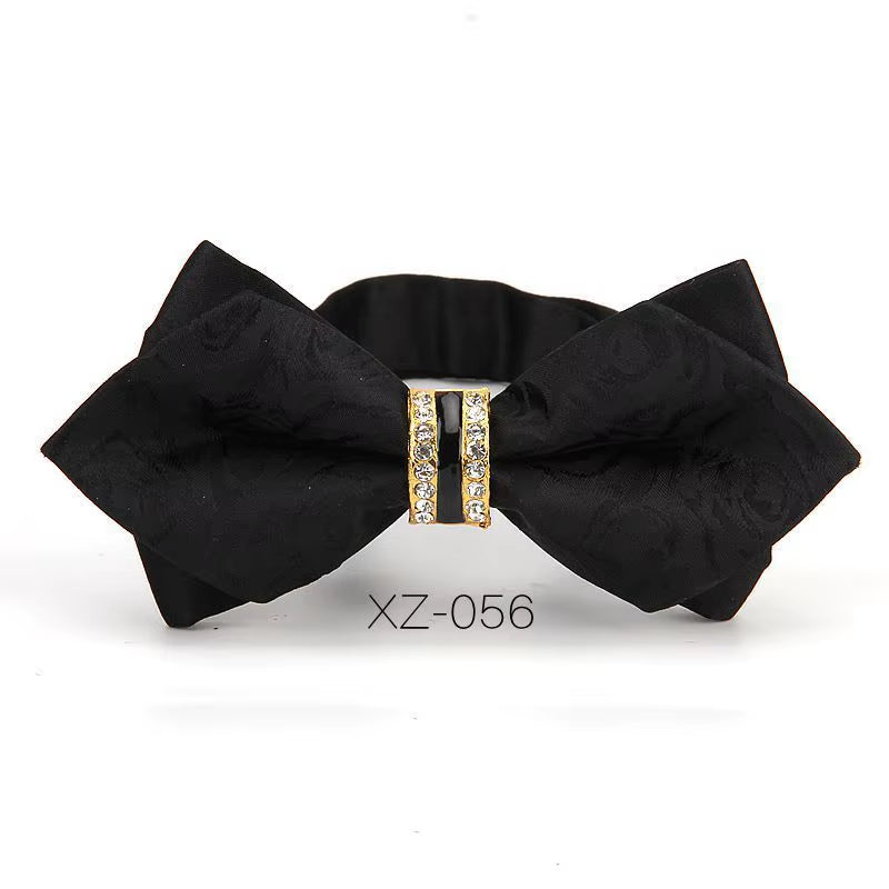 Luxury Boutique Fashion Metal Bow Ties for Men Bowtie Women Wedding Party Butterfly Bowties Gravata Slim Blue Burgundy