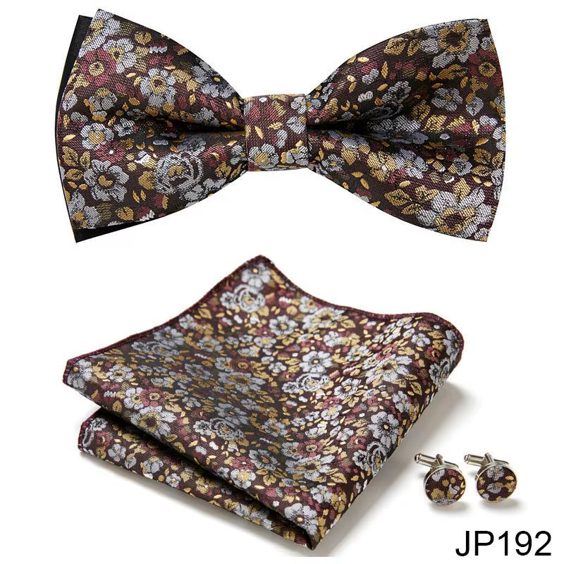 Slim Tie Set Men Bow Tie and Pocket Square Bowtie Necktie Cravate Handkerchief Man Corbatas Hombre Pajarita Fit Wedding