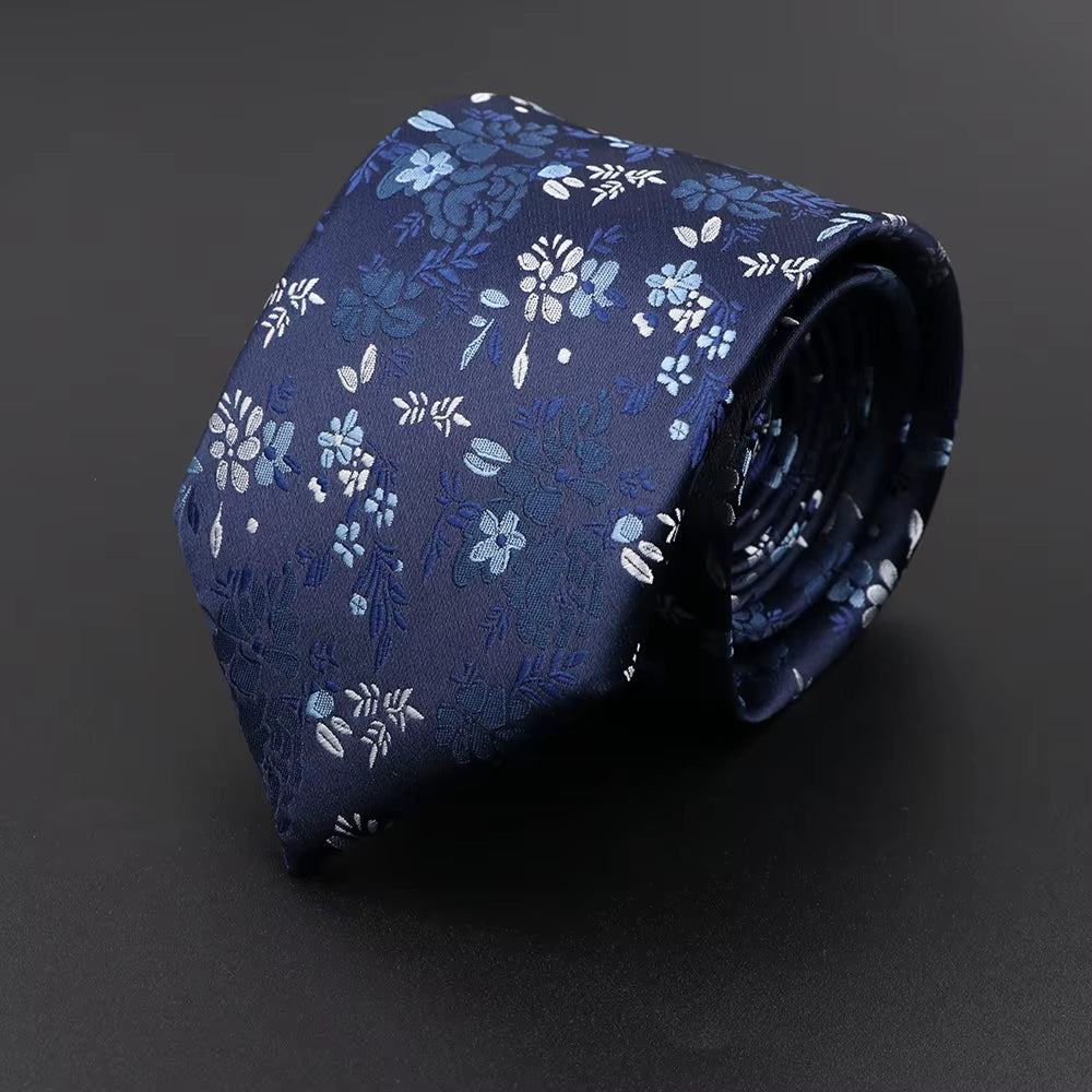 New Casual Men'S Ties Dog Lion Bear Horse Flower Pattern Red Blue Jacquard Necktie for Men Wedding Groom Business Accessories