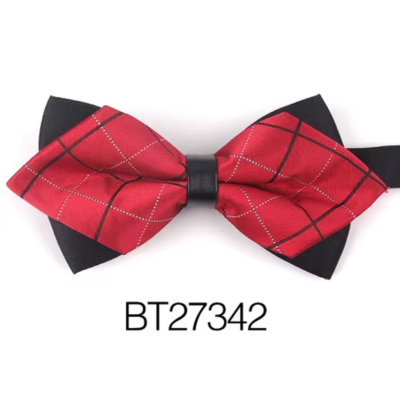 Pointed Bow Ties for Men Women Shirts Classic Men'S Bow Tie Business Wedding Bowknot Adult Solid Bowties Butterfly Suits Tie