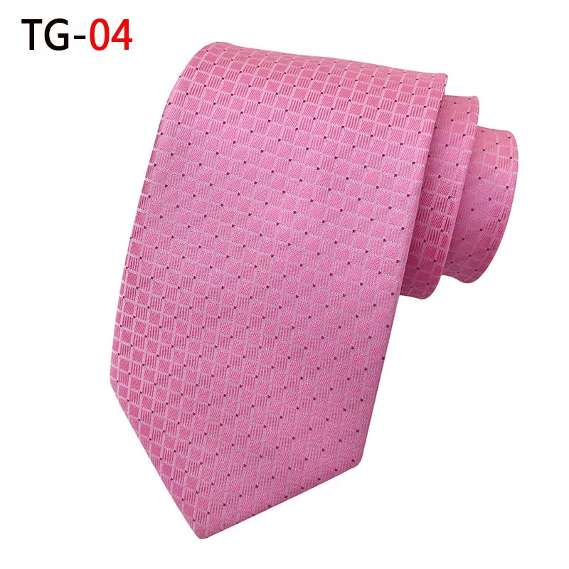 New 8Cm Striped Dark Tie Business Casual Silk Luxury Mens Neck Ties Wedding Party Neck Tie Formal Dress Neck Tie