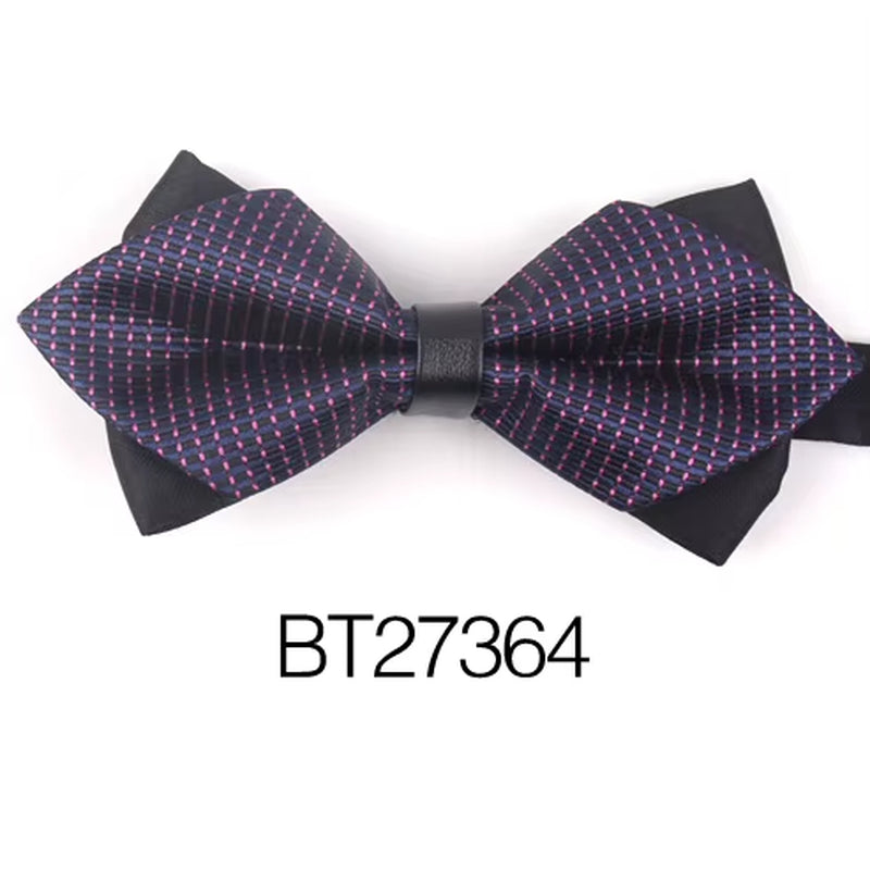 Pointed Bow Ties for Men Women Shirts Classic Men'S Bow Tie Business Wedding Bowknot Adult Solid Bowties Butterfly Suits Tie