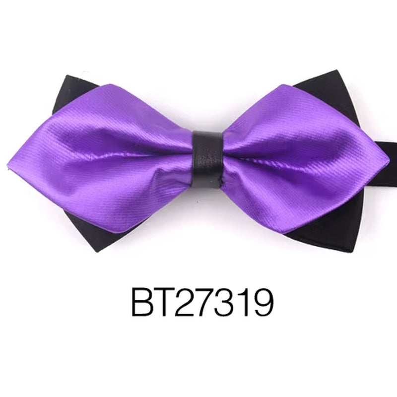 Pointed Bow Ties for Men Women Shirts Classic Men'S Bow Tie Business Wedding Bowknot Adult Solid Bowties Butterfly Suits Tie