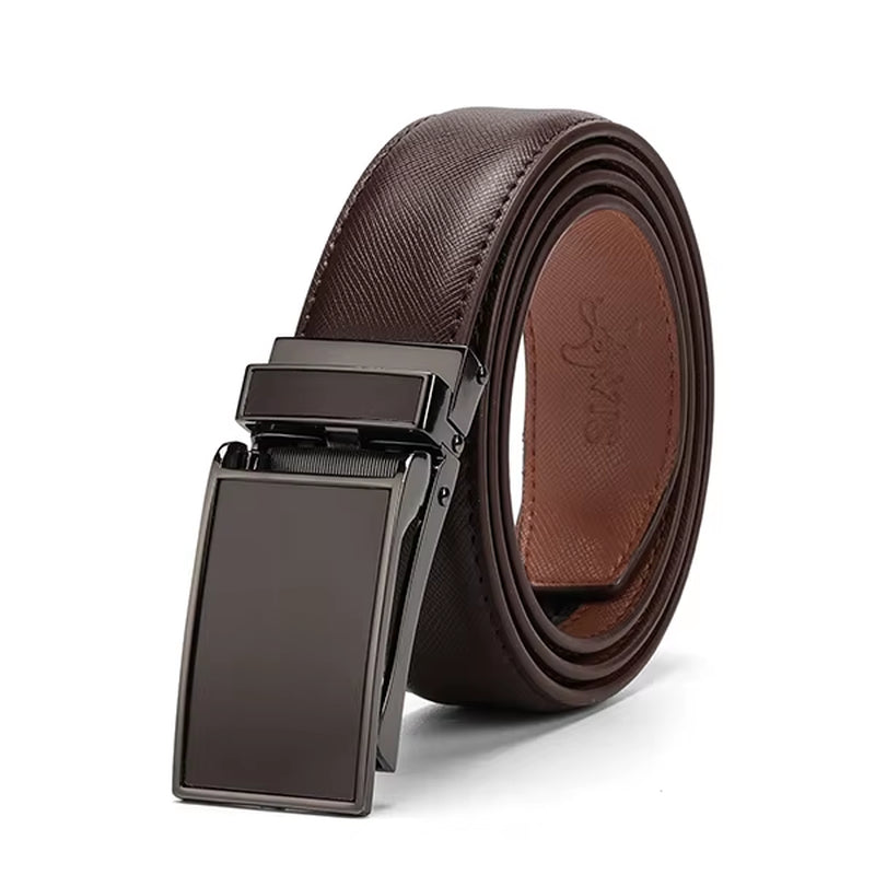 []Belt Male Men'S Belt Genuine Leather Strap Luxury Brand Automatic Buckle Belts for Men Belts Cummerbunds Cinturon Hombre