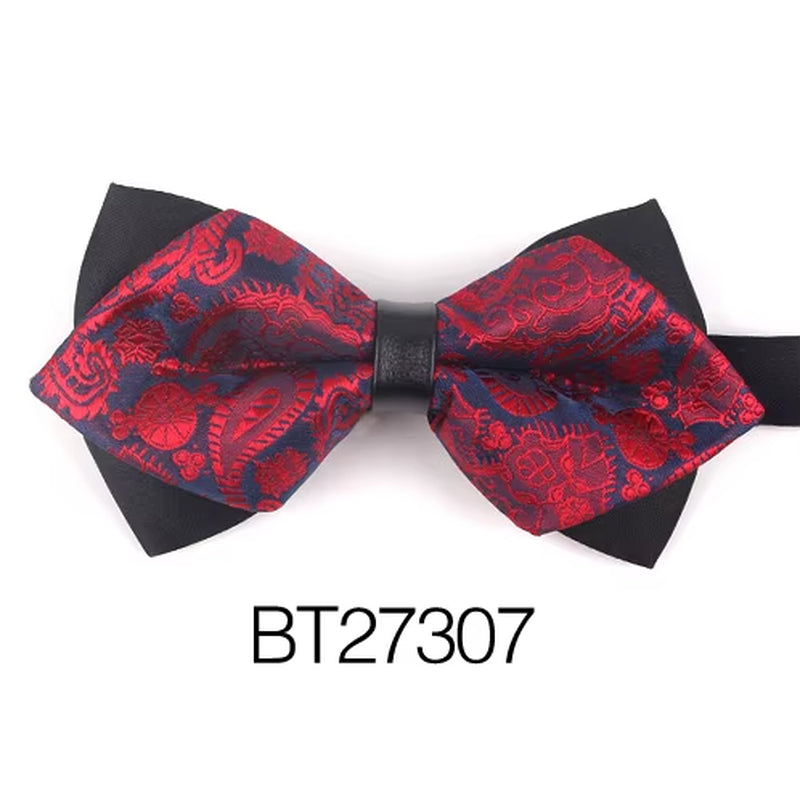 Pointed Bow Ties for Men Women Shirts Classic Men'S Bow Tie Business Wedding Bowknot Adult Solid Bowties Butterfly Suits Tie