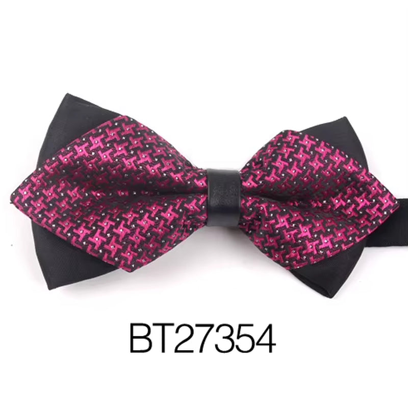 Pointed Bow Ties for Men Women Shirts Classic Men'S Bow Tie Business Wedding Bowknot Adult Solid Bowties Butterfly Suits Tie