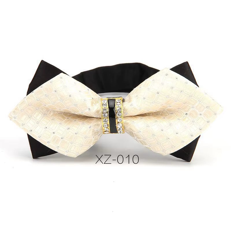 Luxury Boutique Fashion Metal Bow Ties for Men Bowtie Women Wedding Party Butterfly Bowties Gravata Slim Blue Burgundy