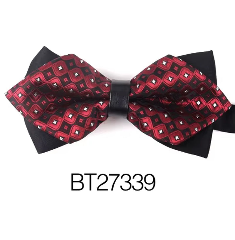 Pointed Bow Ties for Men Women Shirts Classic Men'S Bow Tie Business Wedding Bowknot Adult Solid Bowties Butterfly Suits Tie