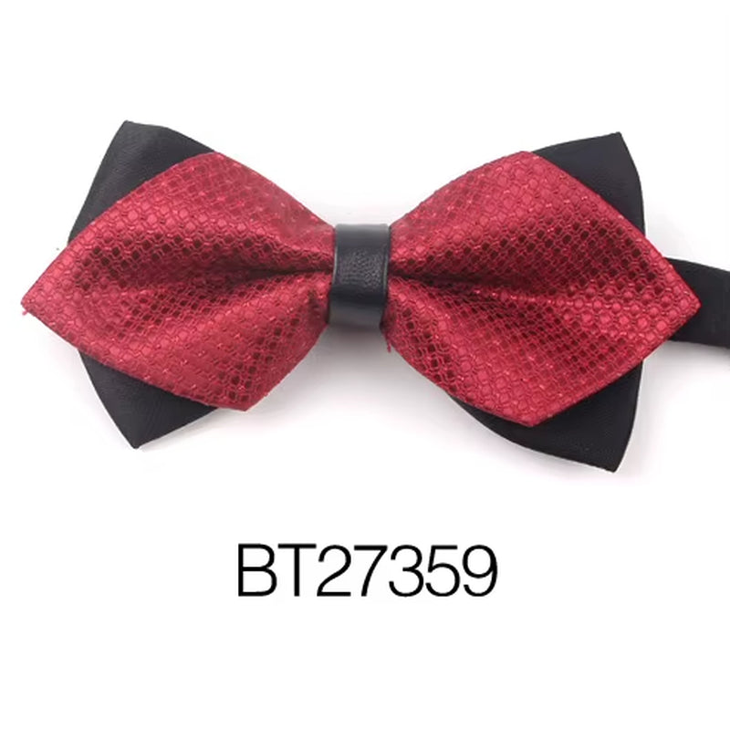 Pointed Bow Ties for Men Women Shirts Classic Men'S Bow Tie Business Wedding Bowknot Adult Solid Bowties Butterfly Suits Tie