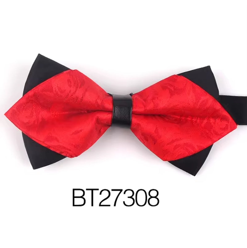 Pointed Bow Ties for Men Women Shirts Classic Men'S Bow Tie Business Wedding Bowknot Adult Solid Bowties Butterfly Suits Tie