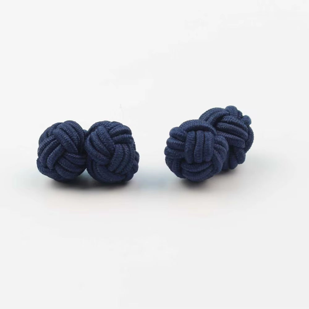 Mens Cuff Links Fashion Men'S Shirt Cufflinks Trade Mixed Solid Colors DIY Braided Wire Buckle Cuff Link