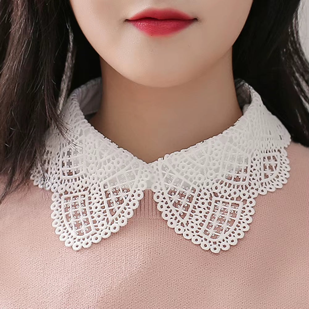 False Lace Shirt Collar Female Adjustable Blouse Sweater Neckline Detachable Lace-Up Decor Collar Clothing Accessories Галст