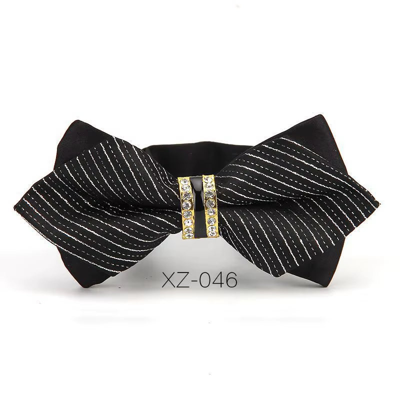 Luxury Boutique Fashion Metal Bow Ties for Men Bowtie Women Wedding Party Butterfly Bowties Gravata Slim Blue Burgundy