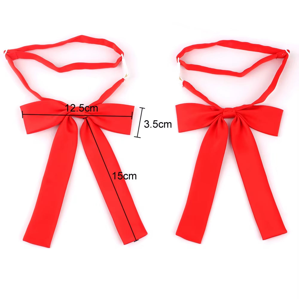 New Solid Bow Ties for Women Polyester Cravats Fashion Bowtie for Party Groom Butterfly Adult Black Red Bowties