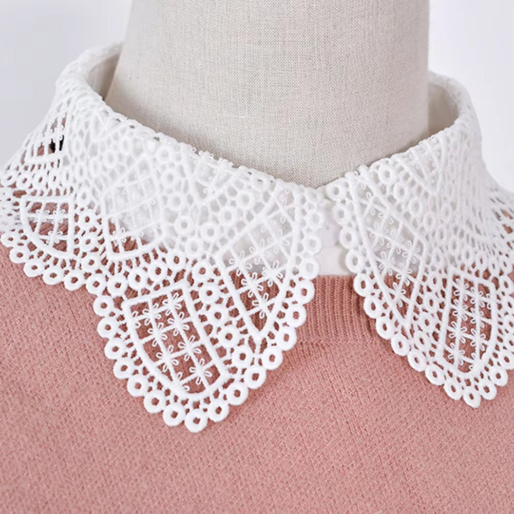 False Lace Shirt Collar Female Adjustable Blouse Sweater Neckline Detachable Lace-Up Decor Collar Clothing Accessories Галст