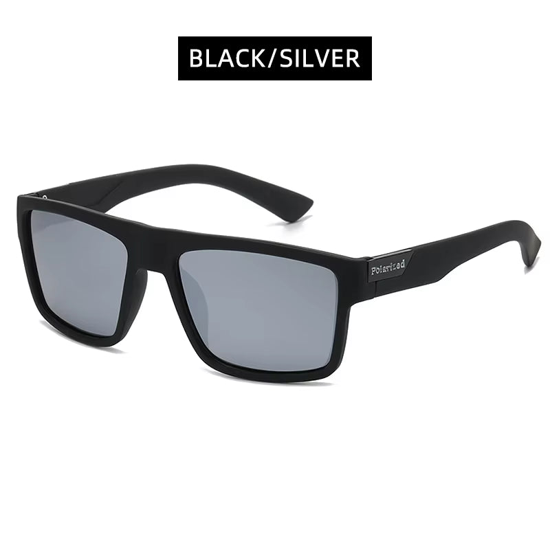 Fashion Black Polarized Sunglasses Men Women Classic Square Male Sun Glasses Stylish Outdoor Driving Fishing Sports Shades UV400