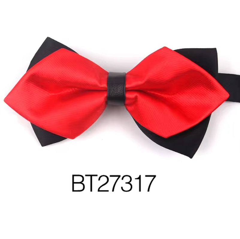 Pointed Bow Ties for Men Women Shirts Classic Men'S Bow Tie Business Wedding Bowknot Adult Solid Bowties Butterfly Suits Tie