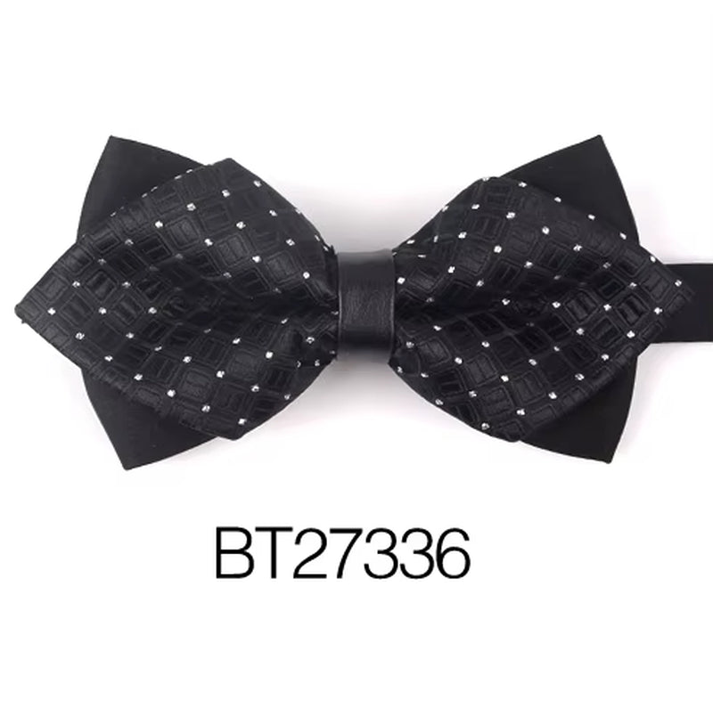 Pointed Bow Ties for Men Women Shirts Classic Men'S Bow Tie Business Wedding Bowknot Adult Solid Bowties Butterfly Suits Tie