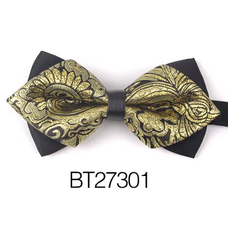 Pointed Bow Ties for Men Women Shirts Classic Men'S Bow Tie Business Wedding Bowknot Adult Solid Bowties Butterfly Suits Tie