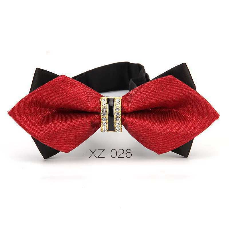 Luxury Boutique Fashion Metal Bow Ties for Men Bowtie Women Wedding Party Butterfly Bowties Gravata Slim Blue Burgundy