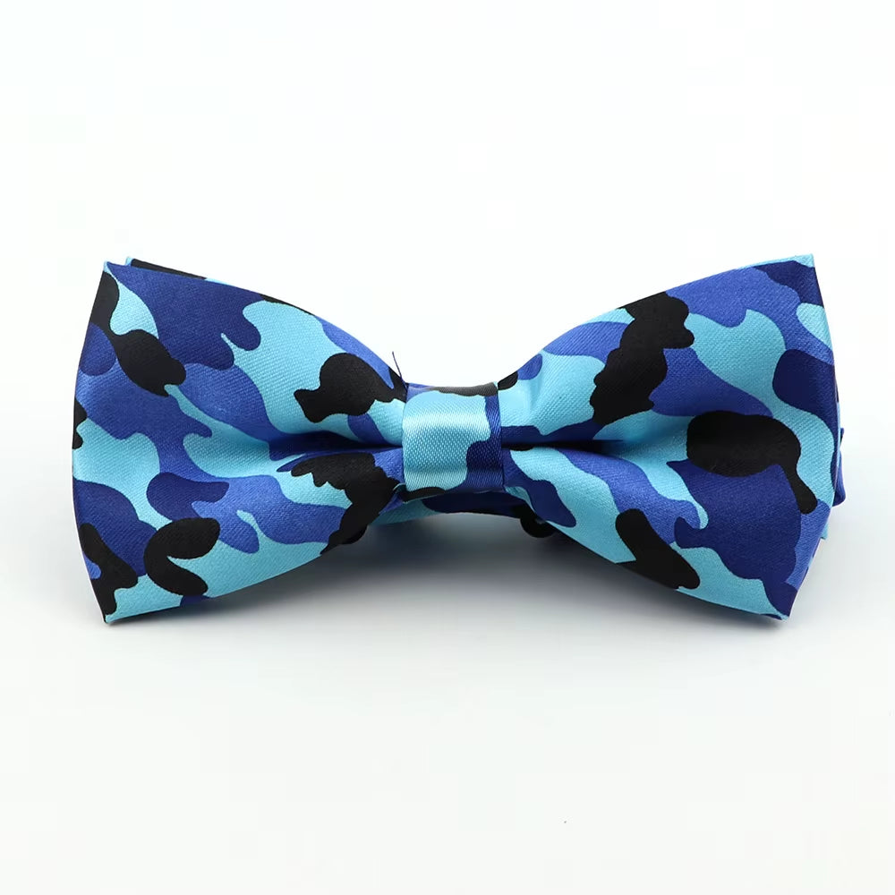 Mens Music Bow Tie Character Moustache Bowtie Smooth Camouflag Note Necktie Soft Polyester Butterfly Festival Striped Ties