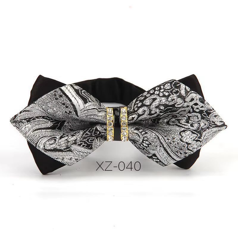 Luxury Boutique Fashion Metal Bow Ties for Men Bowtie Women Wedding Party Butterfly Bowties Gravata Slim Blue Burgundy